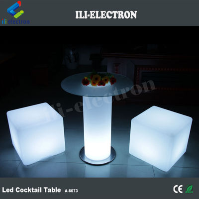โต๊ะบาร์กระจก LED โต๊ะค็อกเทลปาร์ตี้