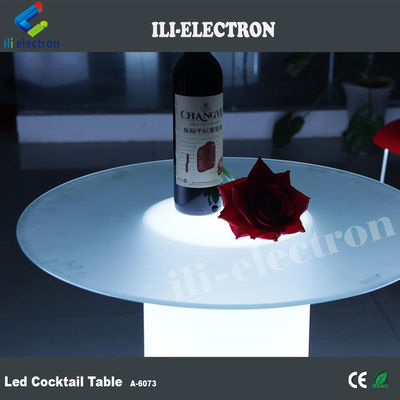 โต๊ะบาร์กระจก LED โต๊ะค็อกเทลปาร์ตี้