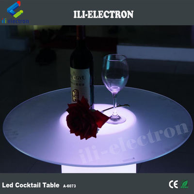 โต๊ะบาร์กระจก LED โต๊ะค็อกเทลปาร์ตี้