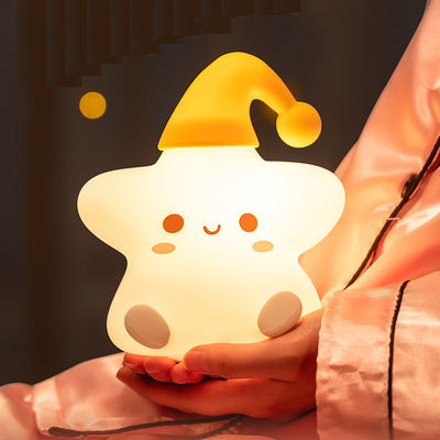 ของขวัญที่สร้างสรรค์ ดาวเทียนซิลิโคน แปท หรี่ห้องนอนเบดไซด์นําแสงกลางคืนเล็ก ๆ ของขวัญวันเกิดน่ารักของเด็ก
