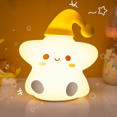 ของขวัญที่สร้างสรรค์ ดาวเทียนซิลิโคน แปท หรี่ห้องนอนเบดไซด์นําแสงกลางคืนเล็ก ๆ ของขวัญวันเกิดน่ารักของเด็ก