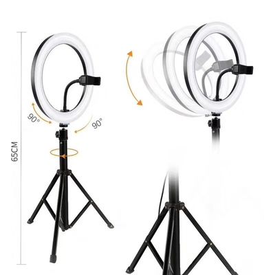 8&quot; 10&quot; 12&quot; สตูดิโอการถ่ายภาพ ชุดวงแหวนแสง LEDวงแหวนแสง 1200 LM