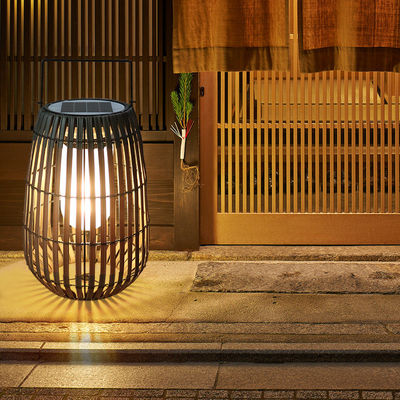 แสงดวงอาทิตย์ Rattan สวนพกพา IP65 กันน้ํา สําหรับกลางแจ้ง