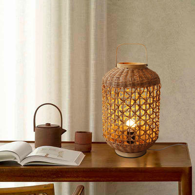 Retro Hemp Rope Rattan สายดวงไฟผสมสําหรับห้องนั่งเล่น ห้องนอน
