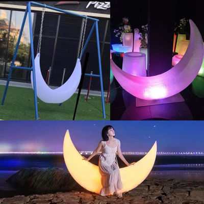 การตกแต่งงานพลาสติกแสงสว่าง LED จันทร์สวิง