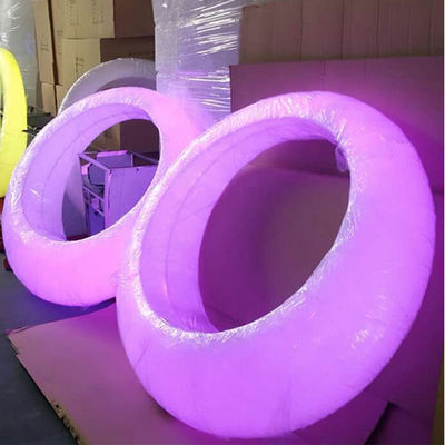 การตกแต่งงาน พลาสติกที่ส่องแสง LED Patio Swing Light เฟอร์นิเจอร์กลางแจ้ง