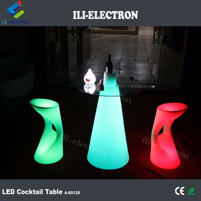 โต๊ะค็อกเทลไฟ LED สีสันหลากหลาย สามารถชาร์จใหม่ได้สําหรับงานเลี้ยง