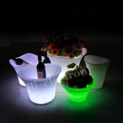 PE พลาสติก 16 สี เปลี่ยนแปลงตกแต่งคริสต์มาส LED แสงดอกไม้ถัง Remote Control Multifunctional