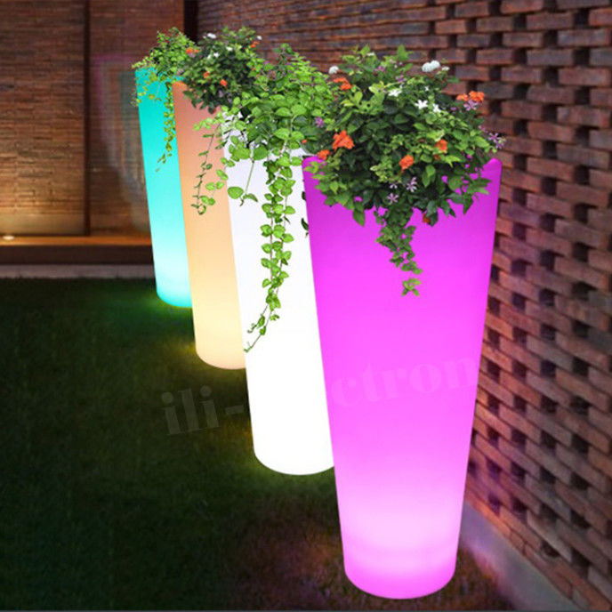 เครื่องปลูกดอกไม้ LED แบบปรับน้ํากลางแจ้ง แบบควบคุมด้วยการสัมผัส