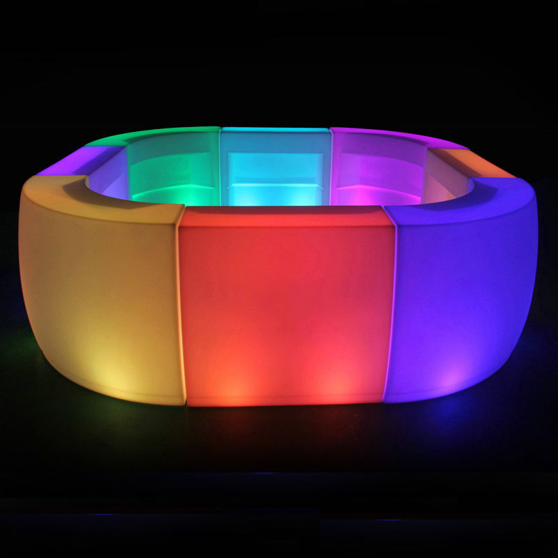 สายการค้าแสง LED Bar Counter PE วัสดุพลาสติก 16 สีเปลี่ยน
