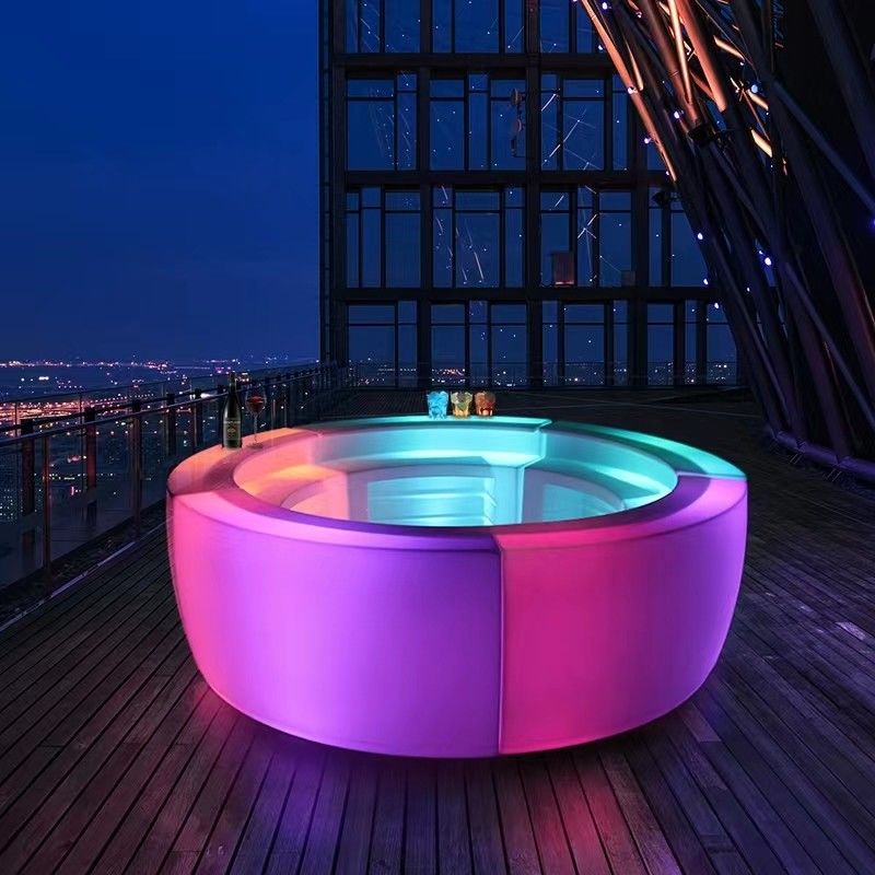 กลม สีสัน ส่องแสง LED Bar Counter ไฟสว่าง CE Certified