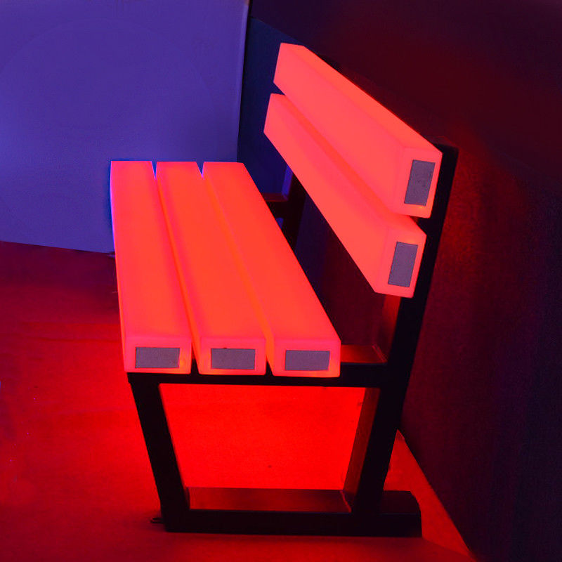 16 สี พลาสติกสว่าง Led เฟอร์นิเจอร์กลางแจ้ง ที่นั่งสวน