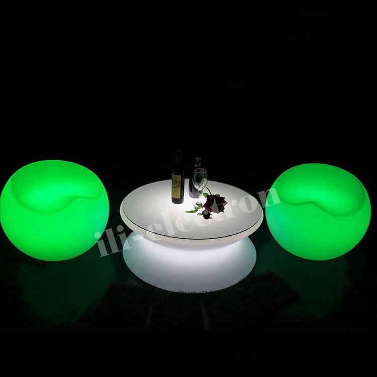 16 สีเปลี่ยนพลาสติก LED โต๊ะบาร์แอปเปิ้ล