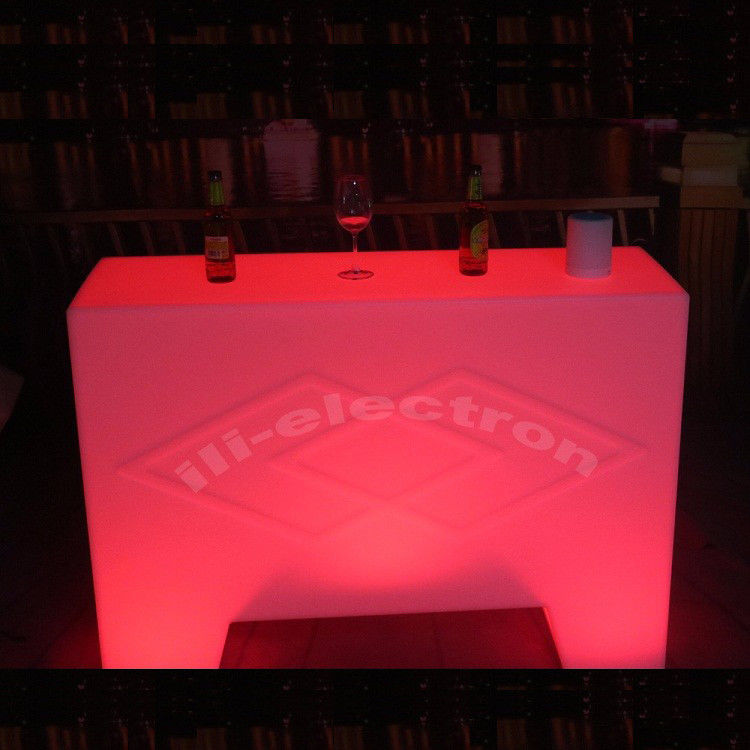 เปลี่ยนสี พลาสติก LED โต๊ะบาร์พกพา Infarad ระยะไกล
