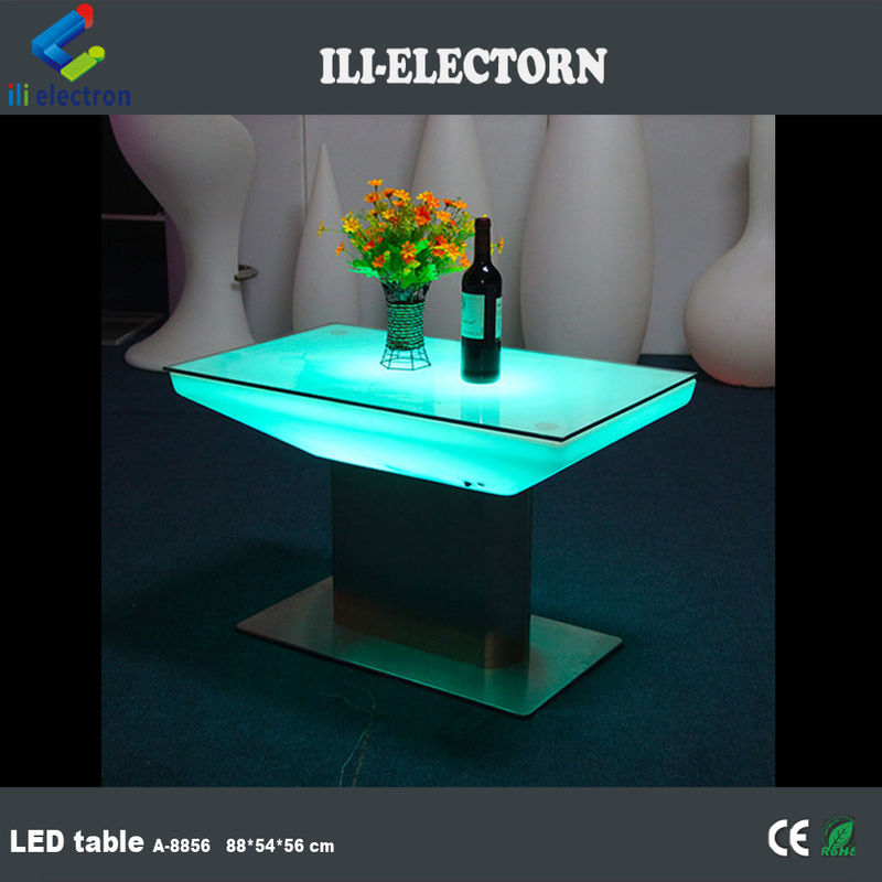 เฟอร์นิเจอร์บาร์แบบ LED สีสันสดใส โต๊ะส่องแสง โต๊ะกาแฟ