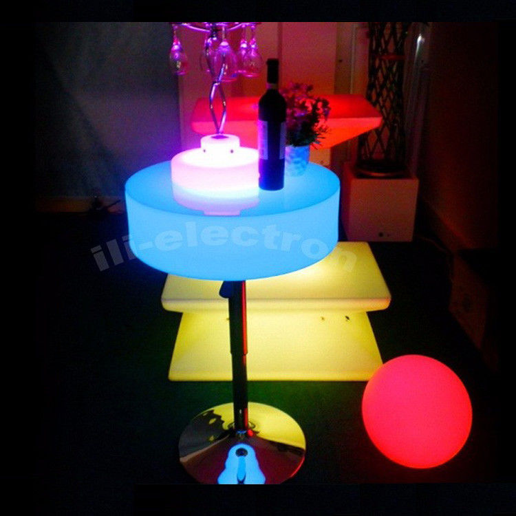 พลาสติก LED Light โต๊ะค็อกเทล โต๊ะบาร์แสง 16 สีเปลี่ยน OEM
