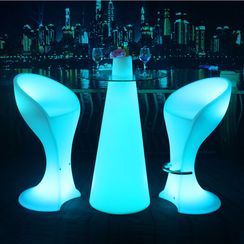 RGB สีเปลี่ยน LED โต๊ะบาร์ โต๊ะค็อกเทลสว่างที่ทันสมัย