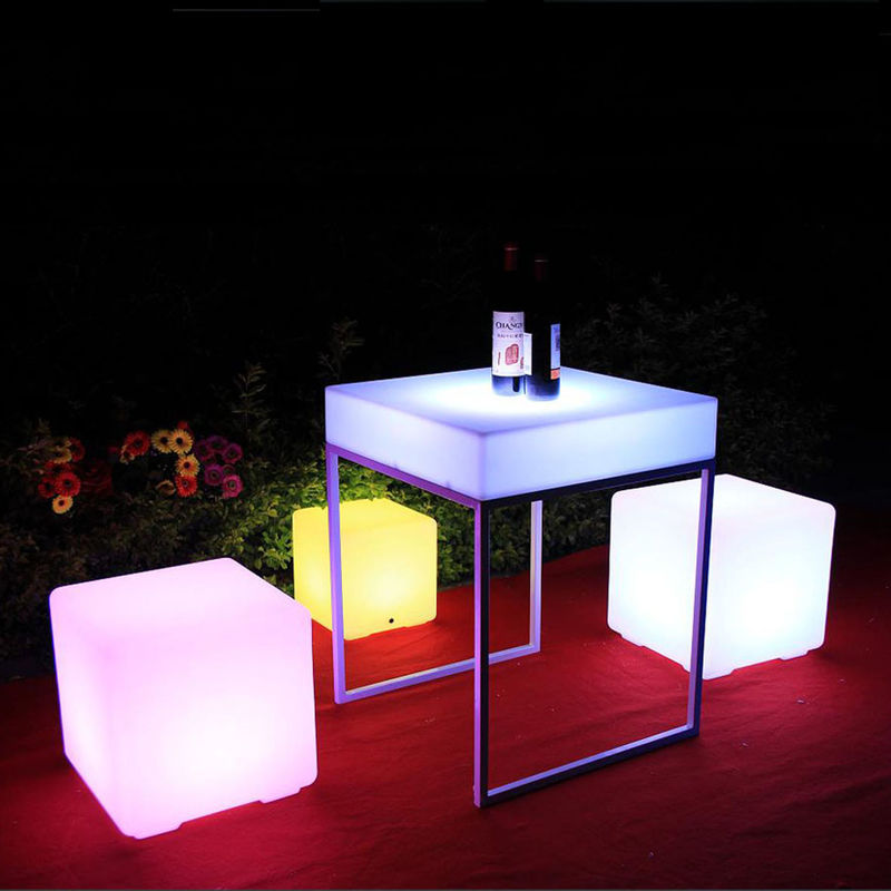 40Cm Remote Control Patio LED Cube Lamp Lantern แหล่งแสง LED สําหรับการบันเทิงในสวน